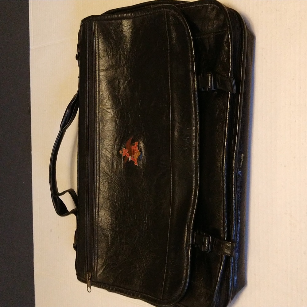 VGUC. Vintage Anheuser-Busch expandable laptop briefcase.